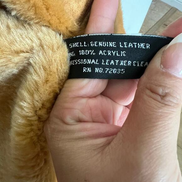 Joseph Barry Men's Vintage Suede Shearling Lined Chore Jacket Tan Size 2XL - Picture 10 of 13